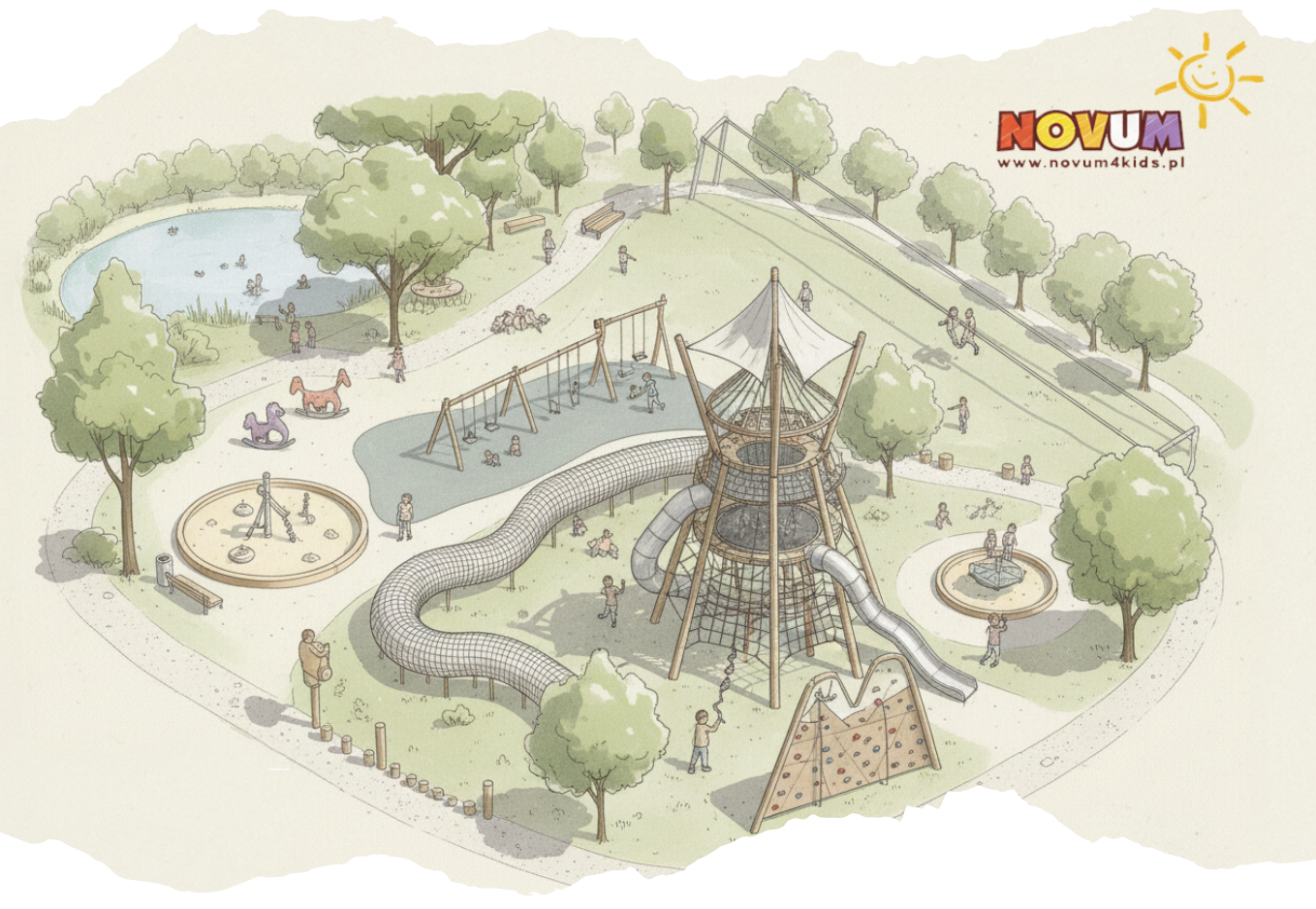 Ilustracja placu zabaw